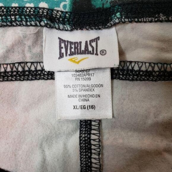 Everlast Womens Capri Leggings XL Multicolor Abstract Print 95% Cotton 5% Spande - Picture 3 of 3